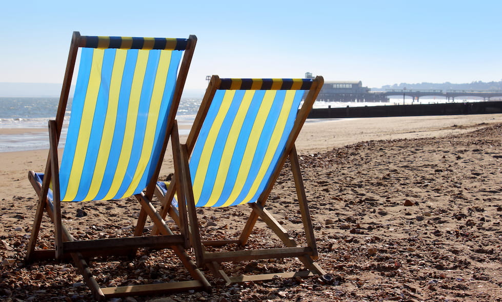 Relaxing on Bournemouth's beautiful beaches is free